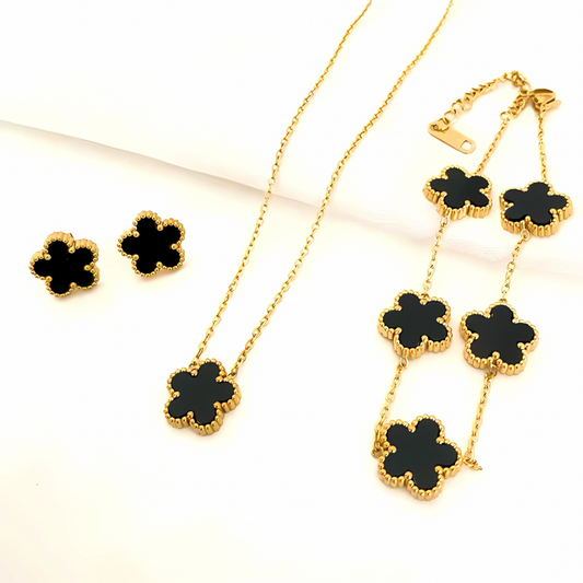 Flower Set - Necklace, Earrings, Bracelet
